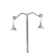 Sterling Silver Trinity Crystal Drop Earring image