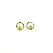 Gold Plated tiny Claddagh Earrings image