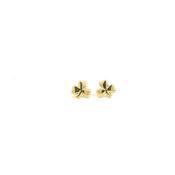 14ct Gold Plated Tiny Shamrock Earrings image