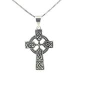 Sterling Silver Oxidized Celtic Cross