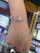 Sterling Silver Dainty Claddagh Bangle image