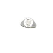 Sterling Silver Large Harp Signet Ring image