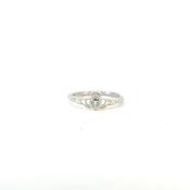Sterling Silver Crystal Claddagh Ring. image