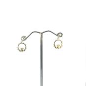 Sterling Silver Small Drop Claddagh Earrings image