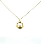 14ct Goldplated Connemara Claddagh Necklace image