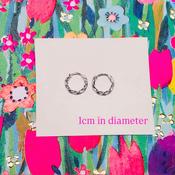 Sterling Silver Twist Hoops 1cm image