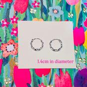 Sterling Silver Twist Hoops 1.4cm image