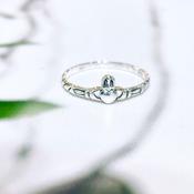 Sterling Silver Delicate Claddagh Band image
