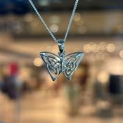 Sterling Silver Butterfly Knotwork Necklace image