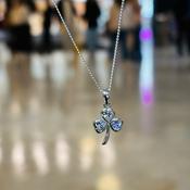 Sterling Silver White CZ Shamrock