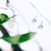 Sterling Silver Round Zirconia Studs (4mm)