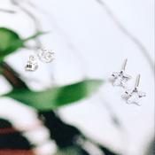 Silver Zirconia Star Studs