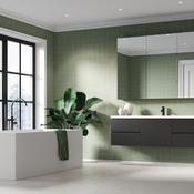 Fibo Olive Green Straight Herringbone Tile - www.celuplast.com