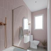 Fibo Dusky Pink Elongated Hexagon Tile - www.celuplast.com image