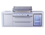 S/S 6 Burner With Side Burner &amp; Fridge - www.celuplast.com