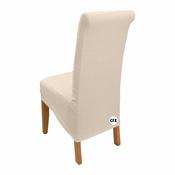 Cream Diagonal Texture Chair Cover (L) image