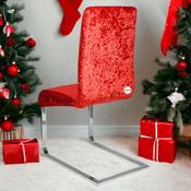 Red Crushed Velvet Chair Cover (M) image