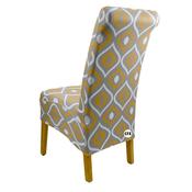 Mustard Grey and White Chair Cover (L-XL) image