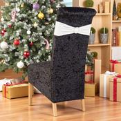 Cream Crushed Velvet Chair Band