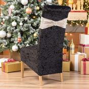Champagne Gold / Taupe Crushed Velvet Chair Band image