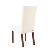 Cream Velvet Dining Chair Cover (M) image