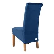 Navy Blue Velvet Chair Cover (L) image