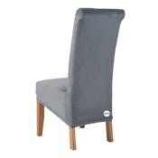 Mid Grey Velvet Chair Cover (L) image