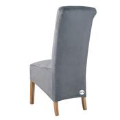 Mid Grey Velvet Chair Cover (XL) image