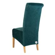 Bottle Green Velvet Chair Cover (XL) image