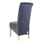 Dark Grey Velvet Chair Cover (XL) image