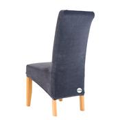 Dark Grey Velvet Chair Cover (L) image