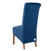 Navy Blue Velvet Chair Cover (XL) image
