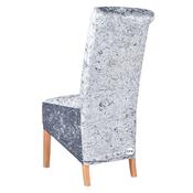 Silver Grey Crushed Velvet Chair Cover (XL) image