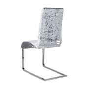 Silver Grey Crushed Velvet Chair Cover (M) image