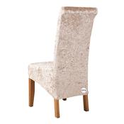 Champagne Gold Taupe Crushed Velvet Chair Cover (L) image