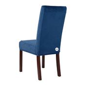 Navy Blue Velvet Chair Cover (M) image
