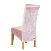 Pale Dusky Pink Crushed Velvet Chair Cover (L) image