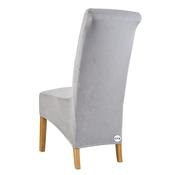 Light Grey Velvet Chair Cover (XL) image