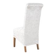 White / Cream Crushed Velvet Chair Cover (XL) image