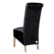 Black Crushed Velvet Chair Cover (XL) image