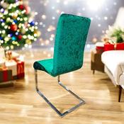 Emerald Green Crushed Velvet Chair Cover (M) image