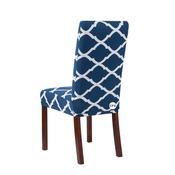 Navy Blue Geometric Chair Cover (M) image