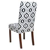Black Grey and White Chair Cover (M) image