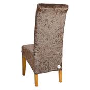Mocha Crushed Velvet Chair Cover (L) image