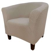 Taupe / Beige Diagonal Tub Chair Cover image