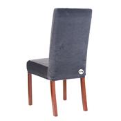 Dark Grey Velvet Chair Cover (M) image