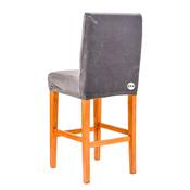 Dark Grey Velvet Stool Cover image