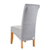 Light Grey Velvet Chair Cover (L) image