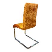 Orange Crushed Velvet Chair Cover (M) image