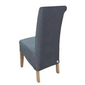 Dark Grey Diagonal Texture  Chair Cover (L) image